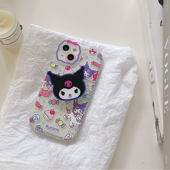 Tomboy Kuromi Phone Case with Stand - Picture 1 of 7